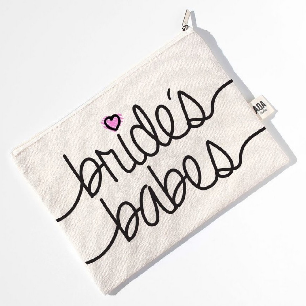 Bride's Babes Canvas Cosmetic Bags - NWT